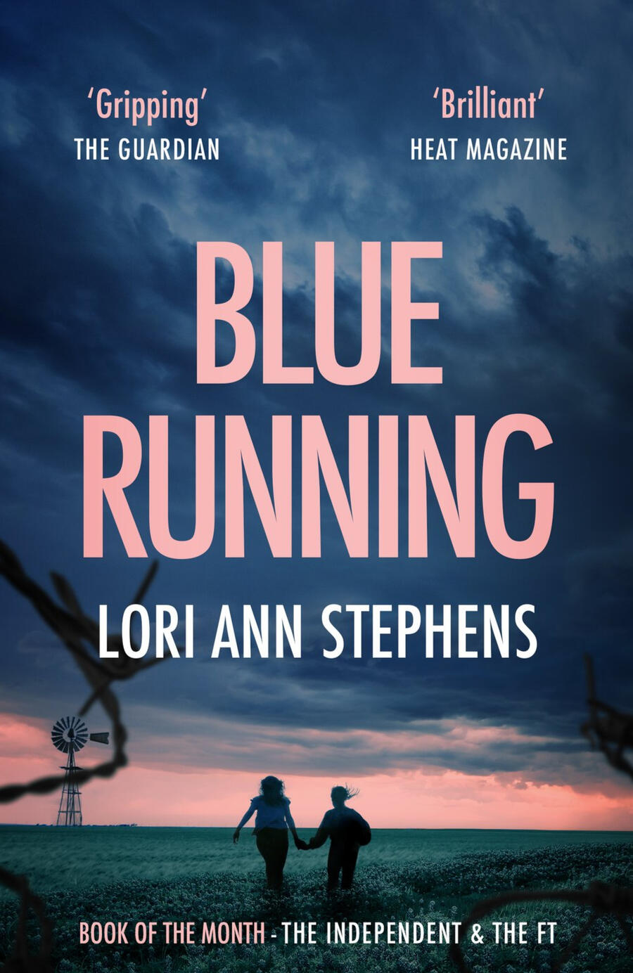 Book cover of two girls running toward the horizon