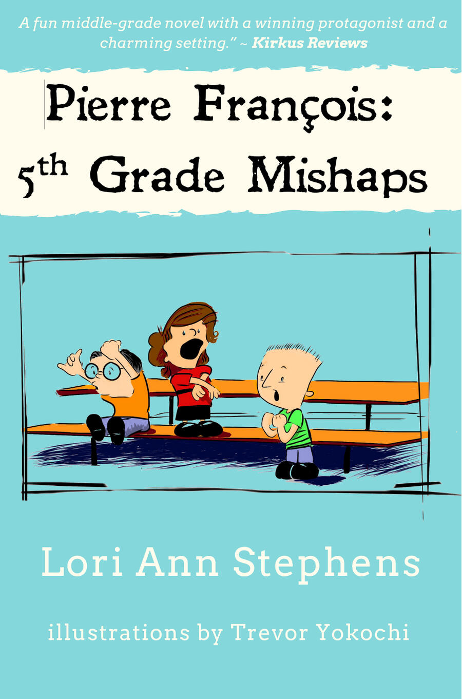 cover image of three boys cheering at a cafeteria table